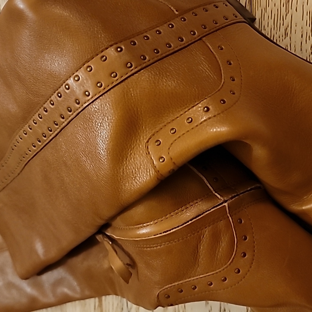 NEW Sam Edelman Prina 2 Leather Tall Boots Whiskey Size 7 NWOB - Picture 5 of 8